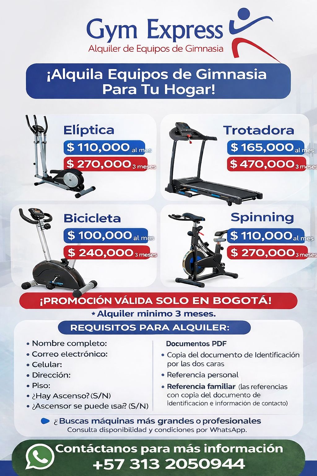 Alquiler y venta de equipos de gimnasio en Bogot&aacute; | Gym Express